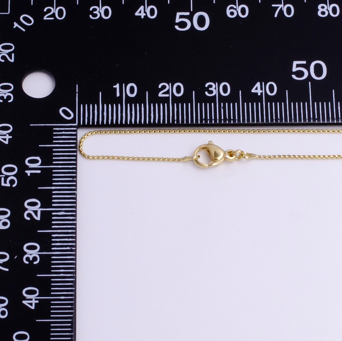 Dainty 0.8mm Cable 17.5 Inch Layering Chain Necklace w. Lobster Clasps | WA-1897 Clearance Pricing - DLUXCA