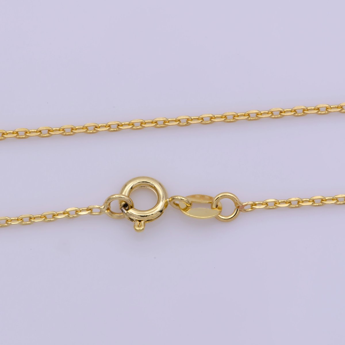 Dainty 1.3mm Cable Layering 18 Inch Chain Necklace | WA-376 Clearance Pricing - DLUXCA