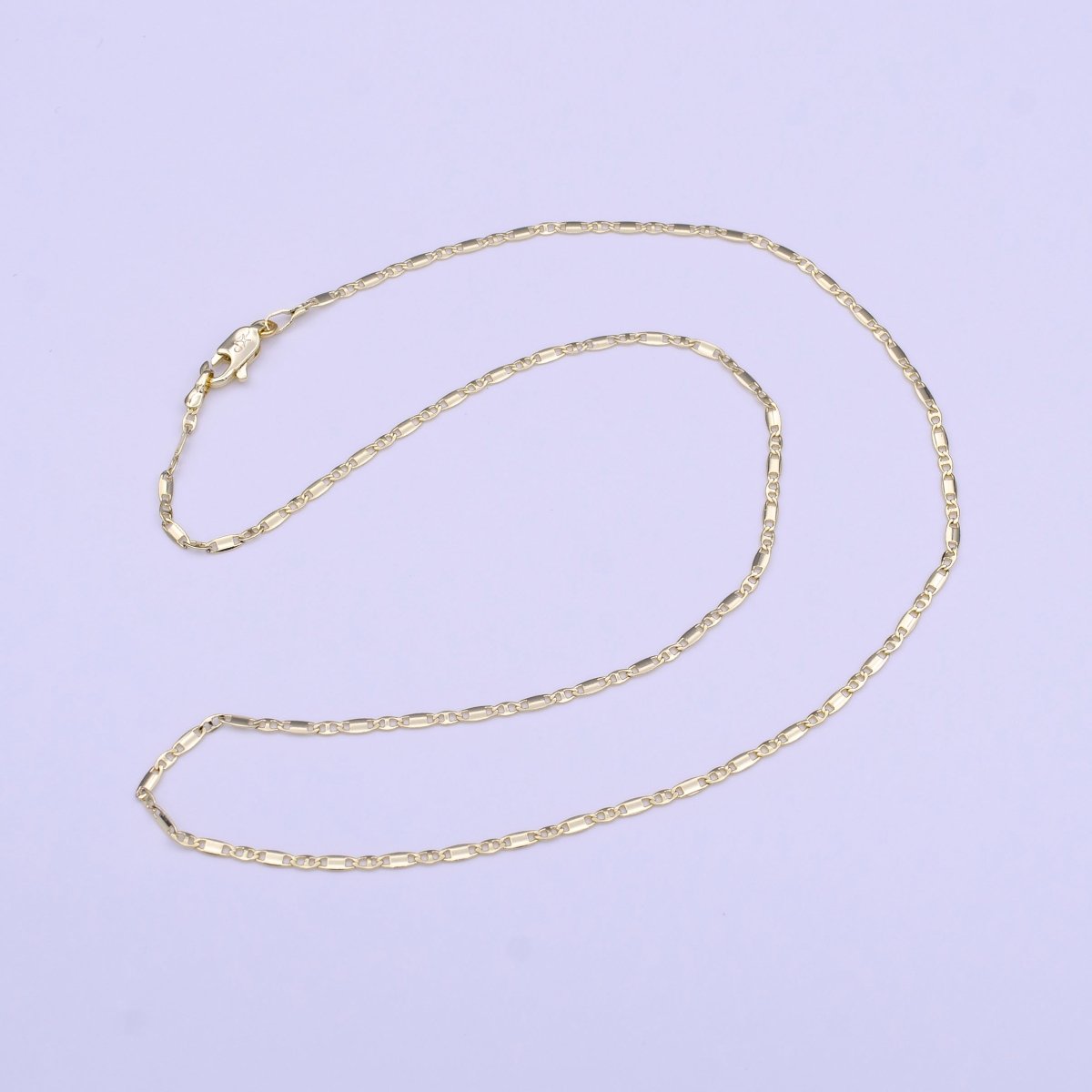 Dainty 14K Gold Filled Anchor Mariner 1.8mm Width 17.75 Inch Chain Necklace | WA-1458 Clearance Pricing - DLUXCA