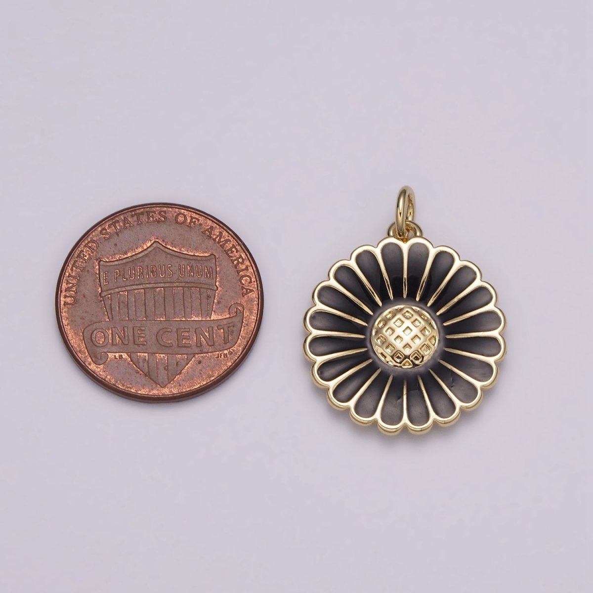 Dainty 14k Gold Filled Enamel Sunflower Necklace for Women Flower Charm Necklace Bracelet Earring Component M-924 - M-928 - DLUXCA