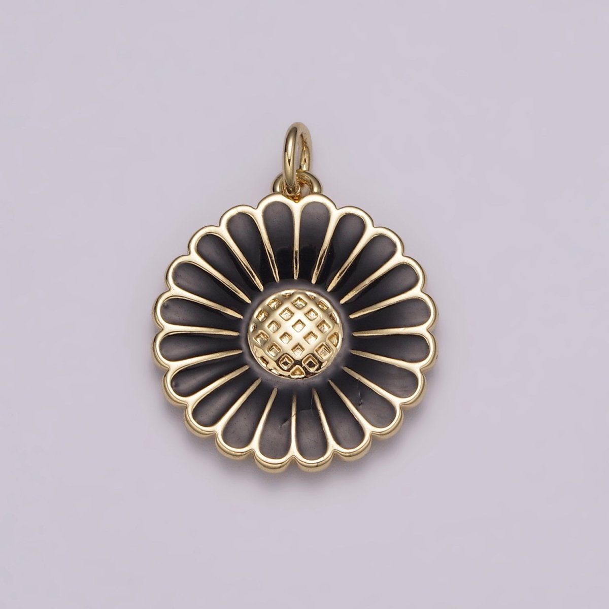 Dainty 14k Gold Filled Enamel Sunflower Necklace for Women Flower Charm Necklace Bracelet Earring Component M-924 - M-928 - DLUXCA