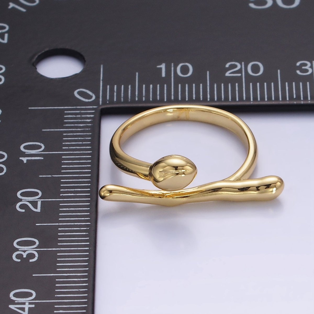 Dainty 14K Gold Filled Hugger Stick Ring in gold and silver | O1278 O1279 - DLUXCA