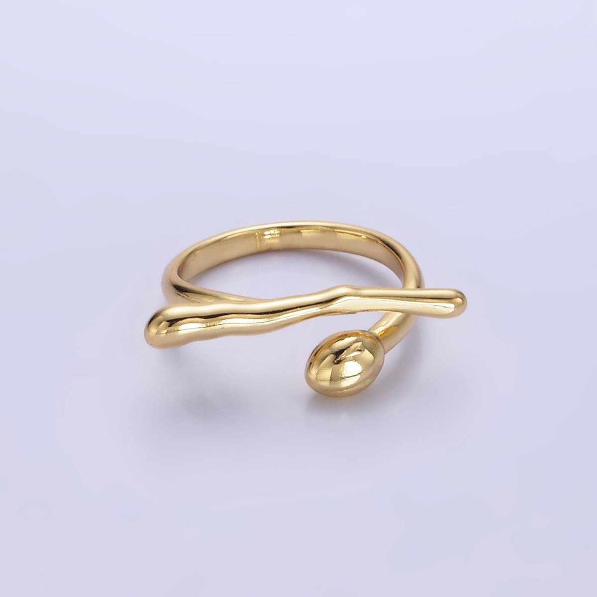 Dainty 14K Gold Filled Hugger Stick Ring in gold and silver | O1278 O1279 - DLUXCA