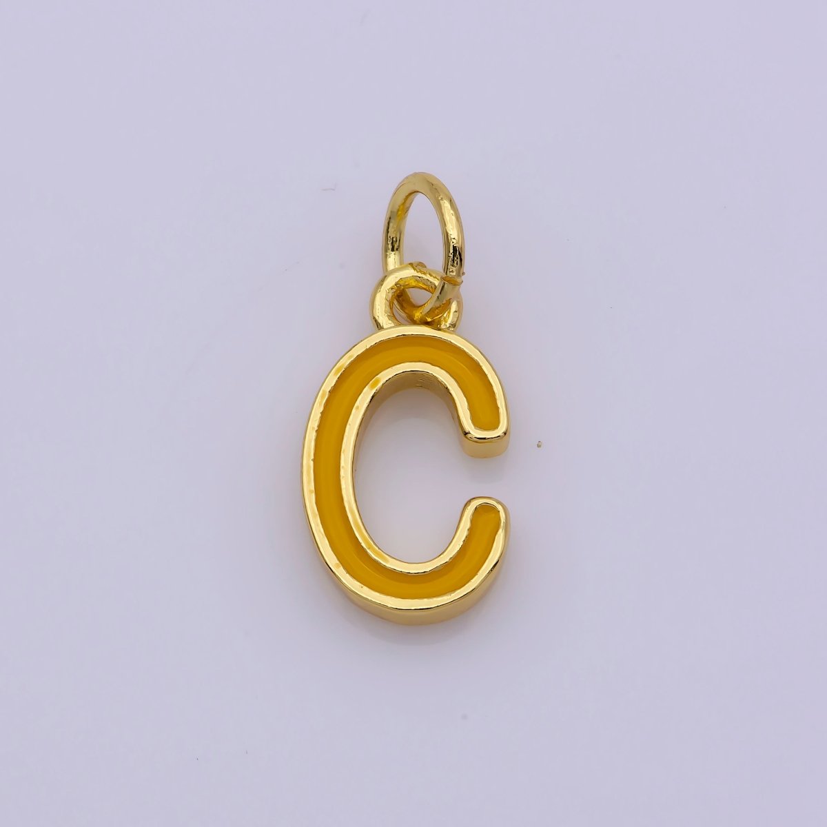 Dainty 14K Gold Filled Letter Charms, Personalized Charm, Initial Charms, Enamel Epoxy Colorful Mini Pendant for Necklace, Bracelet, Earring A-836 to A-848 - DLUXCA