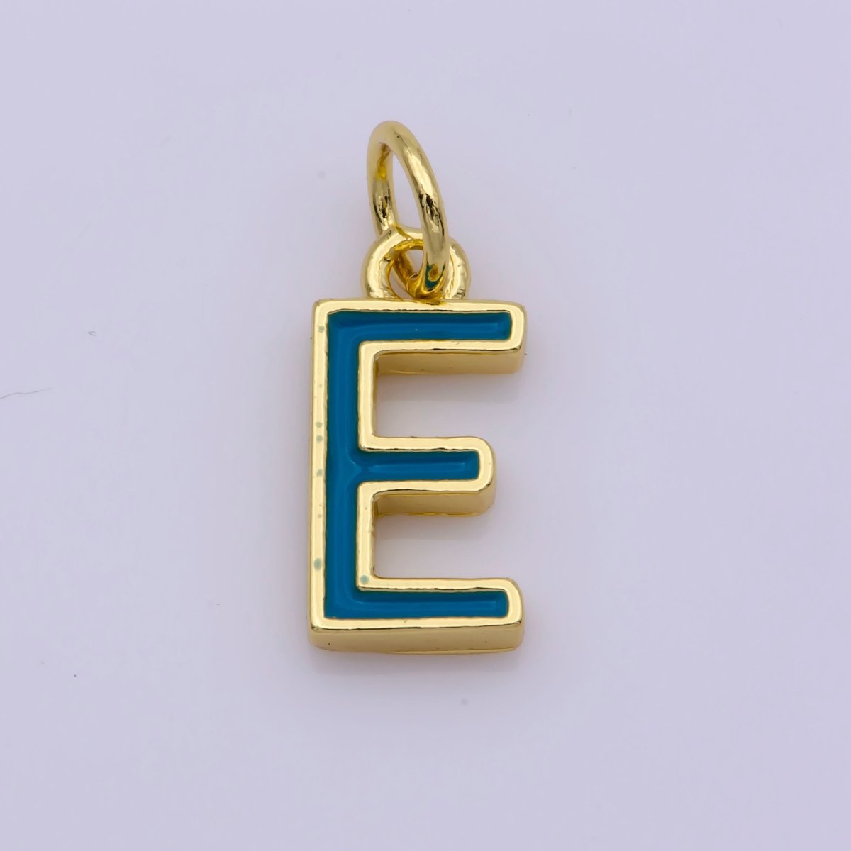 Dainty 14K Gold Filled Letter Charms, Personalized Charm, Initial Charms, Enamel Epoxy Colorful Mini Pendant for Necklace, Bracelet, Earring A-836 to A-848 - DLUXCA