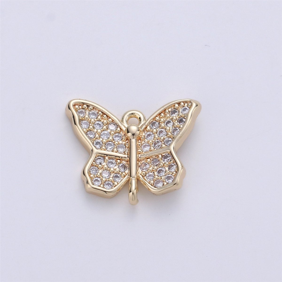 Dainty 14k Gold Filled Mariposa Butterfly Pendant for Necklace Bracelet Earring Charm Supply Component D-063 - DLUXCA