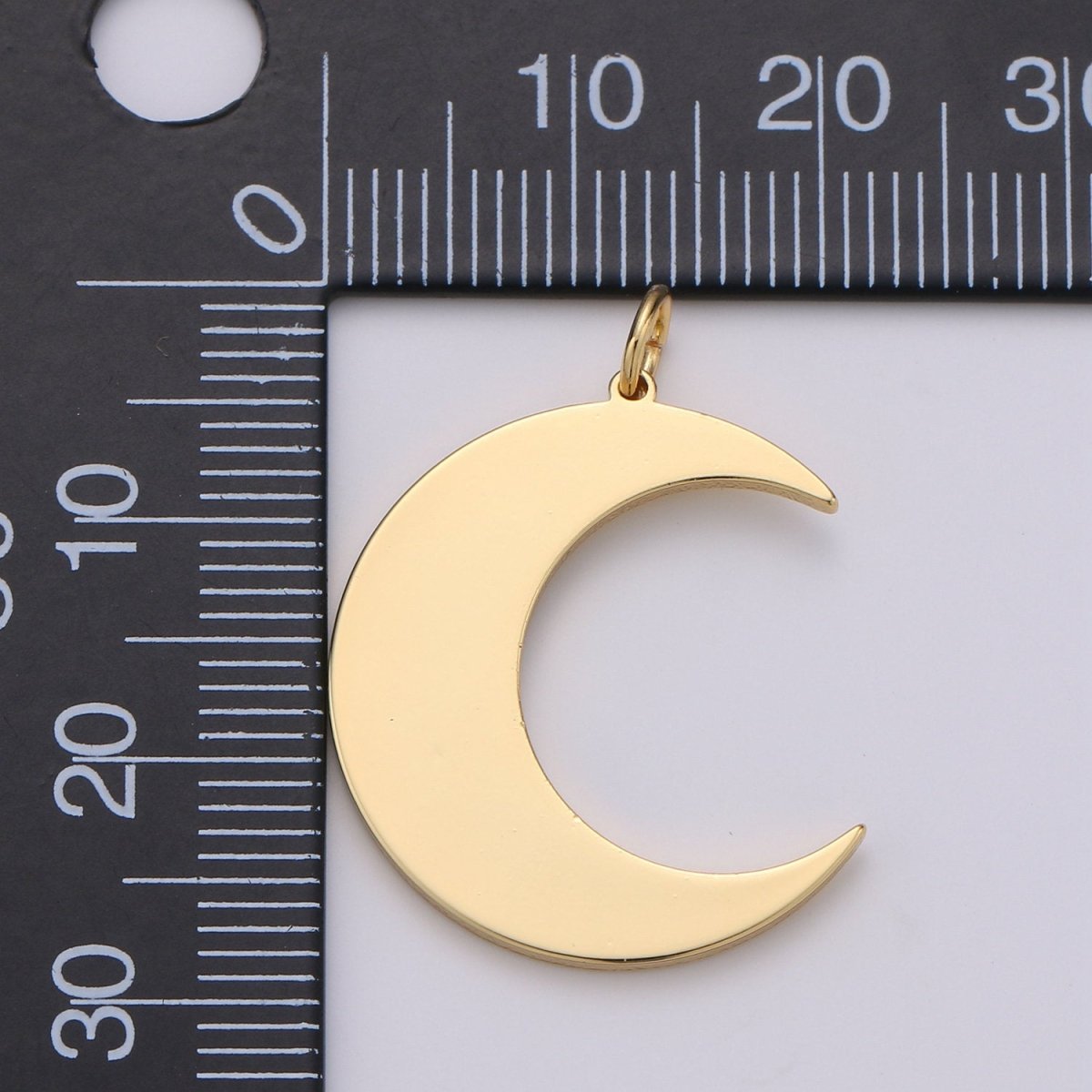 Dainty 14k Gold Filled Moon charm - Gold Moon pendant - Crescent Moon pendant for Necklace Bracelet Earring Charm Supply Celestial Jewelry D-479 - DLUXCA