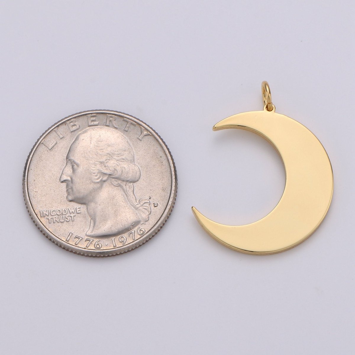 Dainty 14k Gold Filled Moon charm - Gold Moon pendant - Crescent Moon pendant for Necklace Bracelet Earring Charm Supply Celestial Jewelry D-479 - DLUXCA