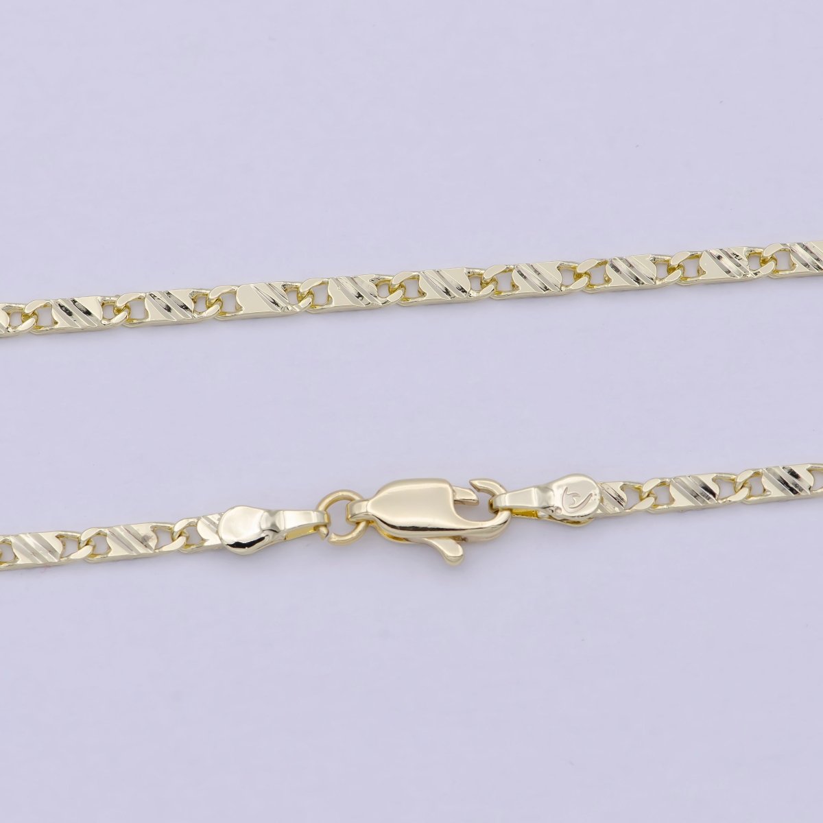 Dainty 14K Gold Filled Scroll Chain for Woman Necklace 17 inch | WA-801 Clearance Pricing - DLUXCA