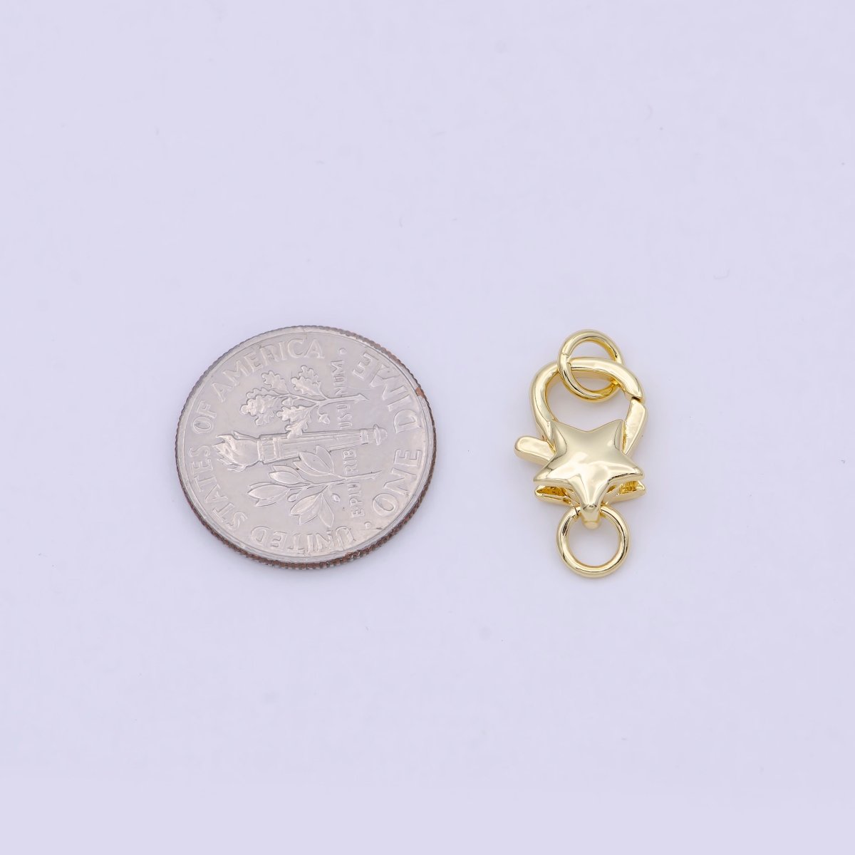 Dainty 14K Gold Filled Star Lobster Clasp Celestial Claw with Jump Ring DIY Minimalist Jewelry Supplies L-637 - DLUXCA