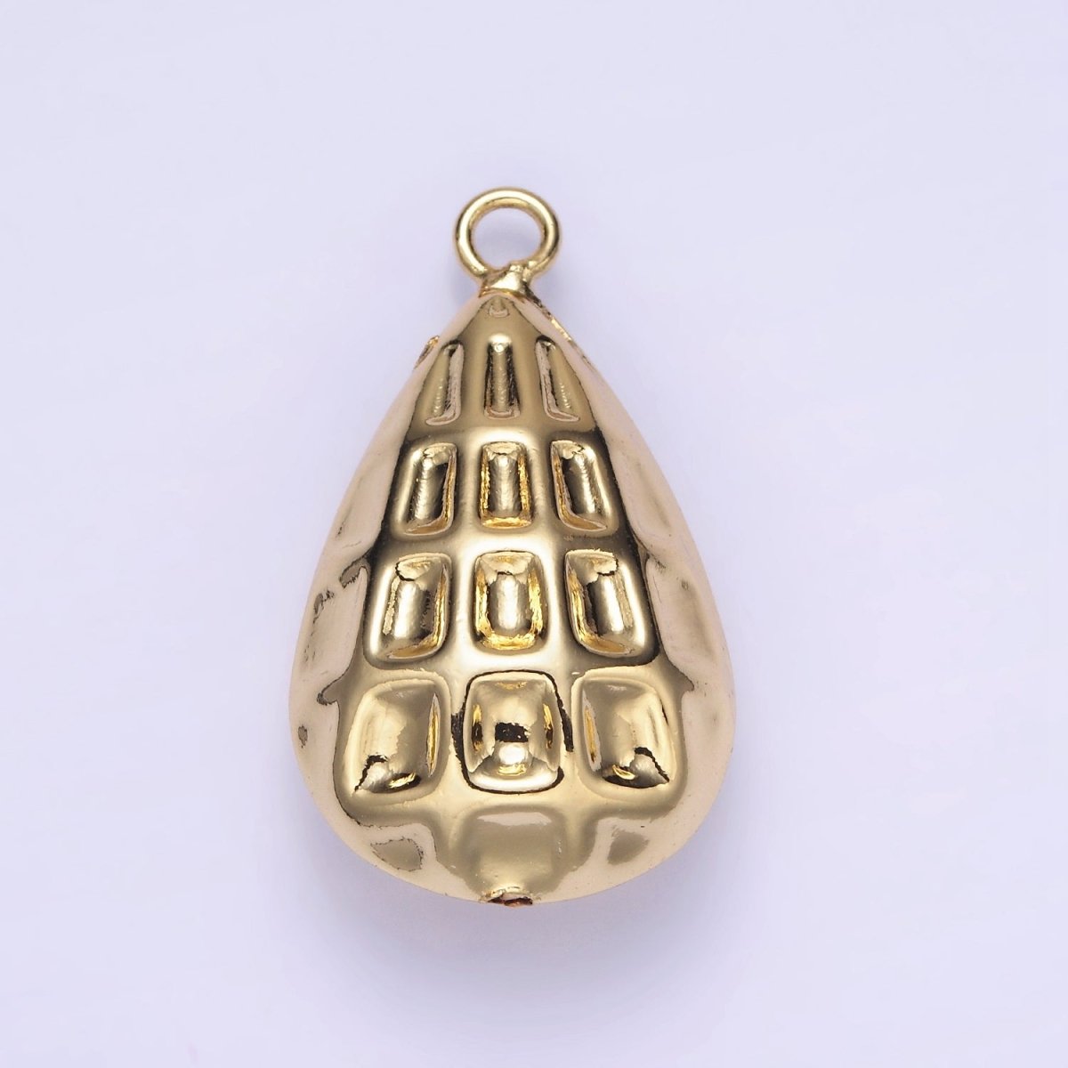 Dainty 14K Gold Filled Teardrop Peanut Charm Pendant | W501 - DLUXCA