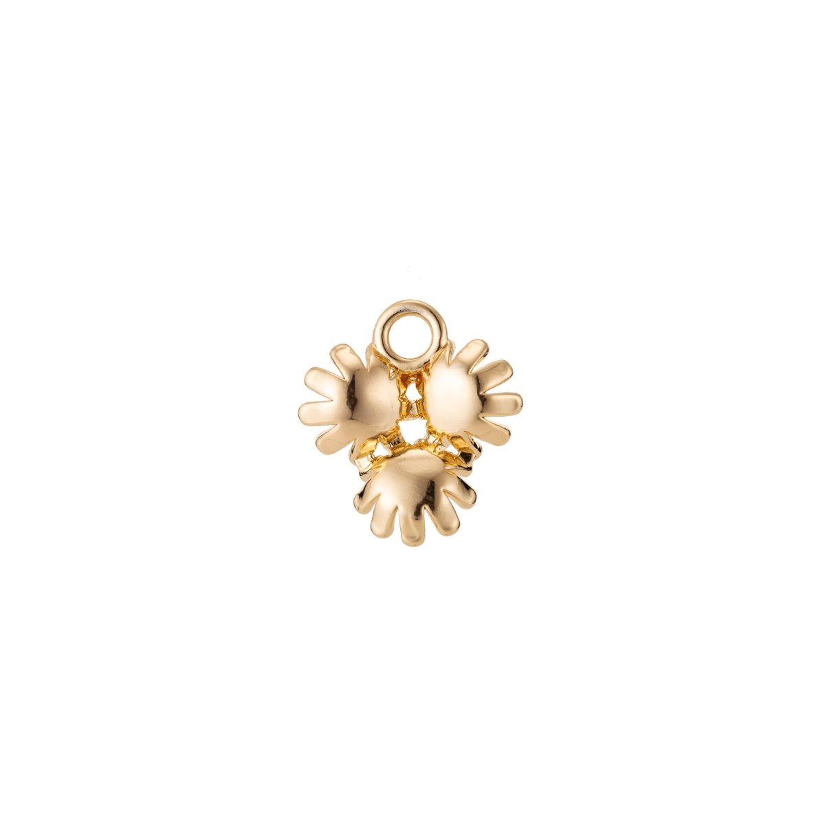 Dainty 18k Gold Filled Flower Charm Tiny Floral Charm Bracelet Necklace Earring Making - DLUXCA