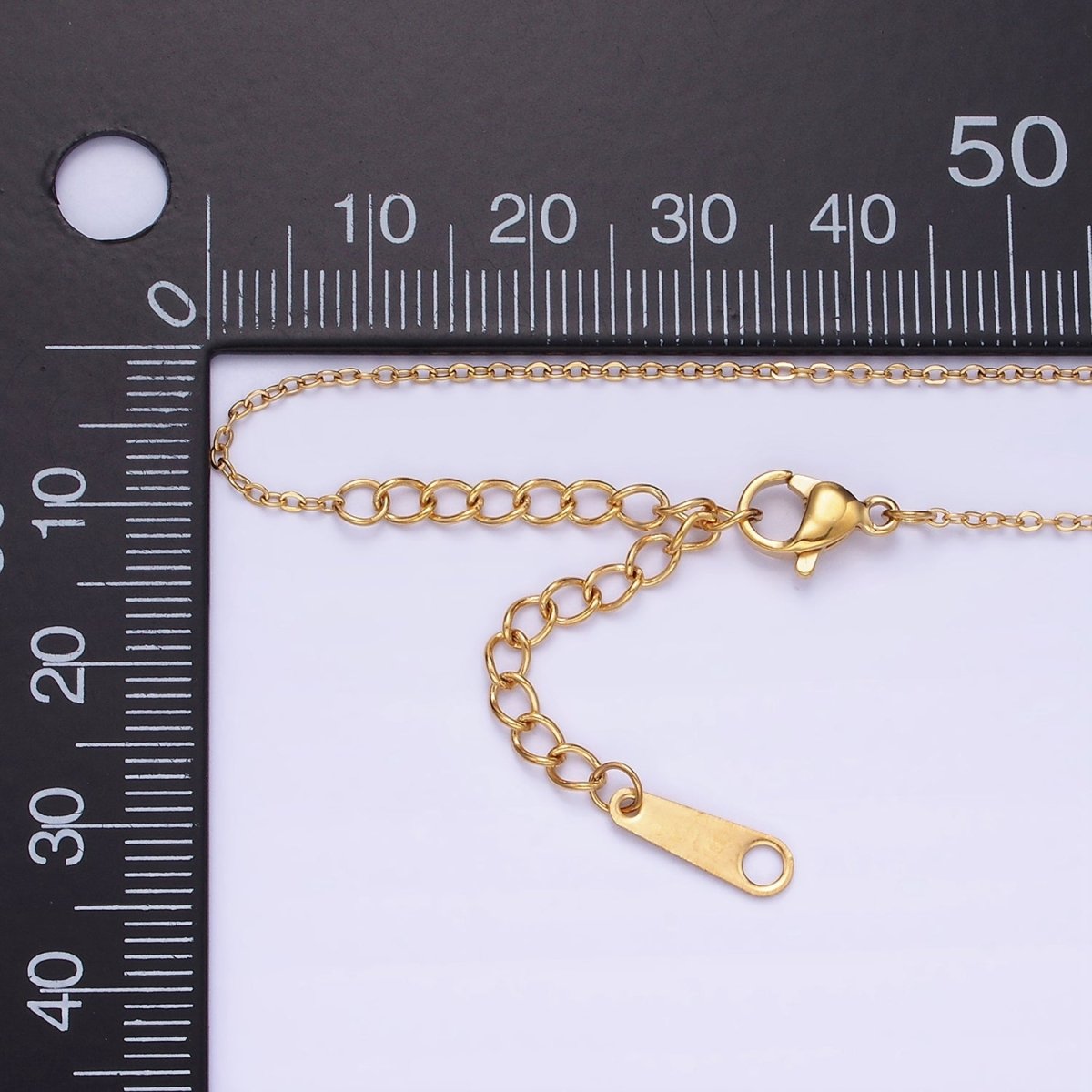 Dainty 1mm Gold Cable Chain Necklace 16 inch+ 2 inch extender long | WA-2417 - DLUXCA