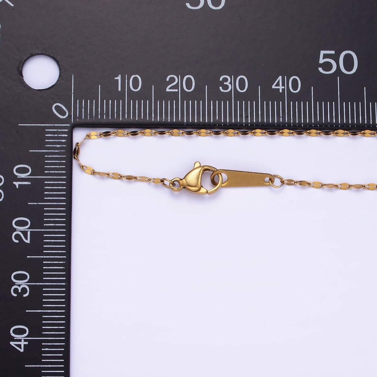 Dainty 1mm Gold Dapped Cable Chain Necklace 20.6 inch long | WA-2421 - DLUXCA