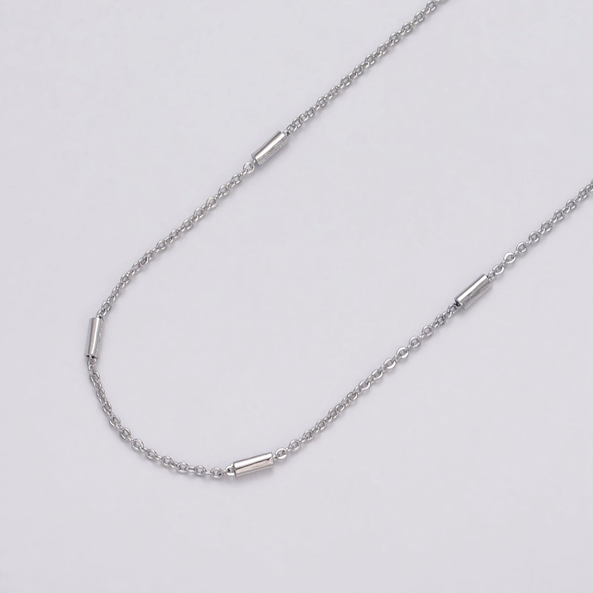 Dainty 24K Gold Filled 1.5mm Unique Cable Tube Unfinished Chain by Yard in Gold & Silver | ROLL-1035, ROLL-1090 Clearance Pricing - DLUXCA