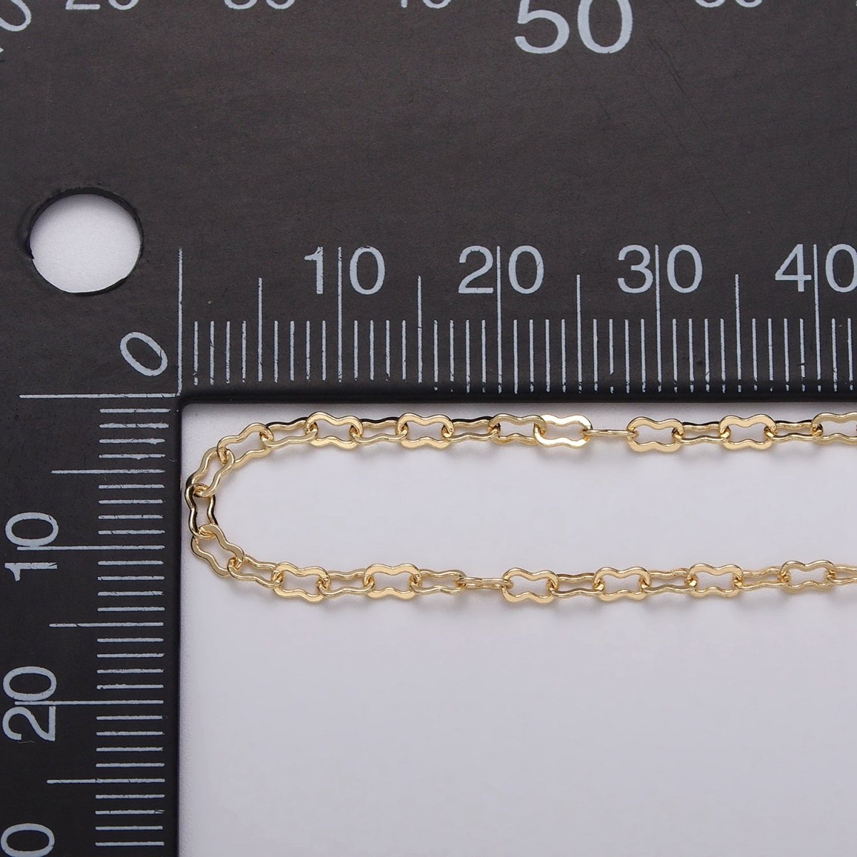Dainty 24k Gold Filled 2.2mm Figure Eight Unfinished Chain by Yard in Gold & Silver | ROLL-1041, ROLL-1114 Clearance Pricing - DLUXCA