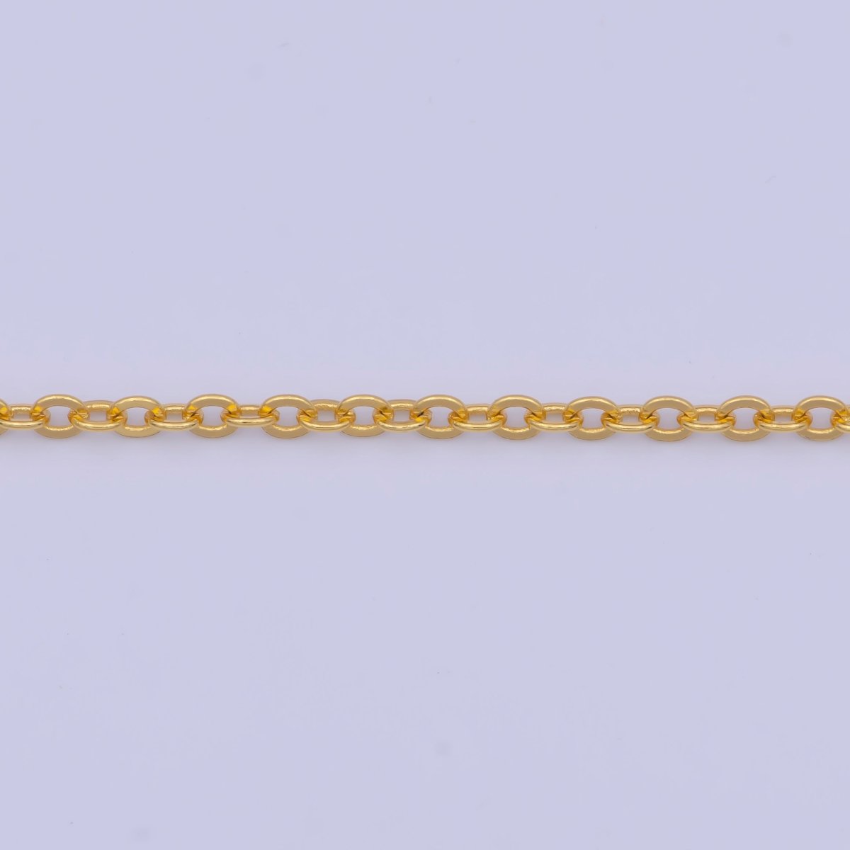 Dainty 24K Gold Filled Cable Chain Necklace Gold Link Chain Necklace Ready to Wear 17.5 Inch | WA-1145 Clearance Pricing - DLUXCA