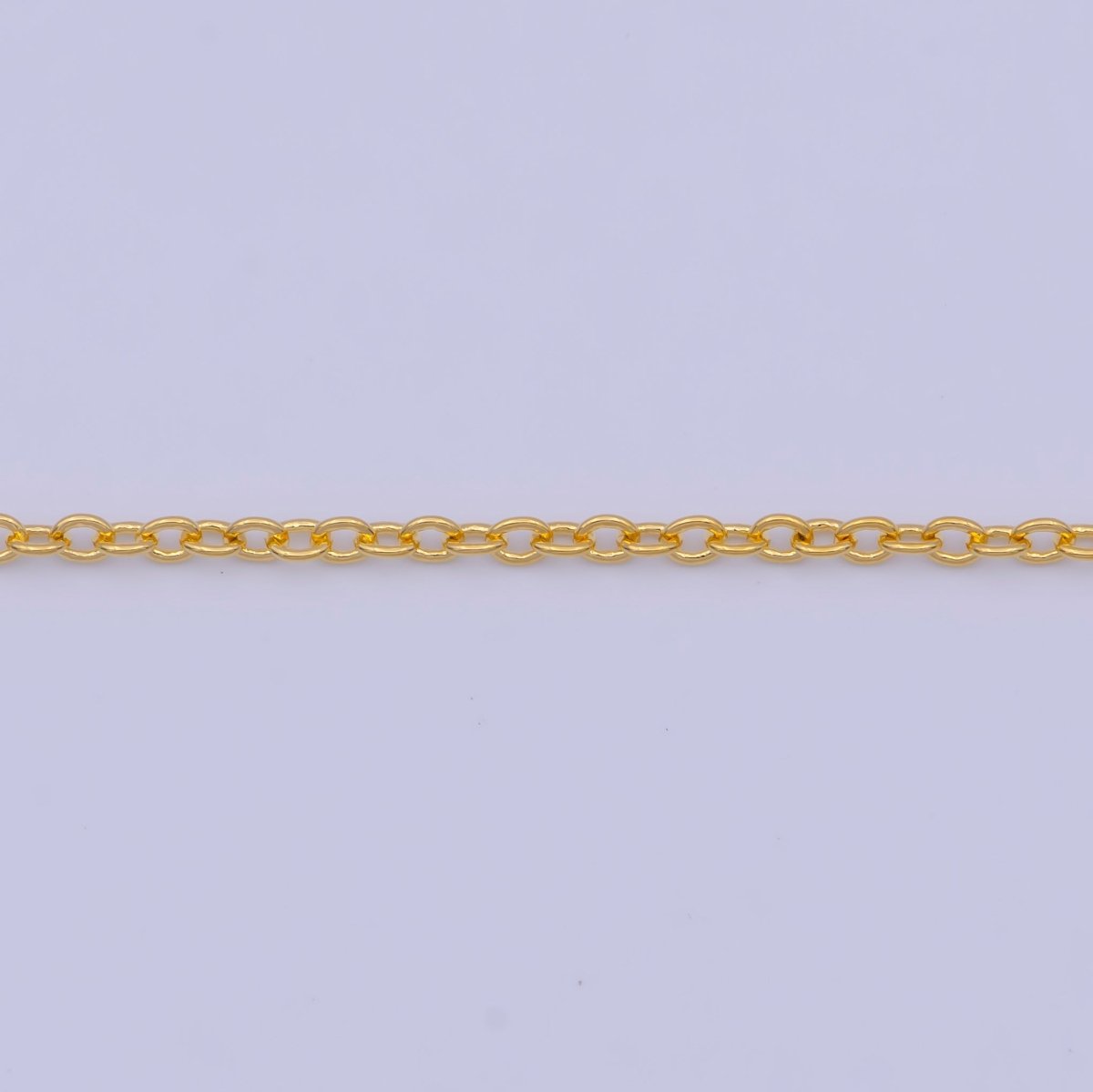 Dainty 24K Gold Filled Cable Chain Necklace Gold Link Chain Necklace Ready to Wear 17.5 Inch | WA-1148 Clearance Pricing - DLUXCA