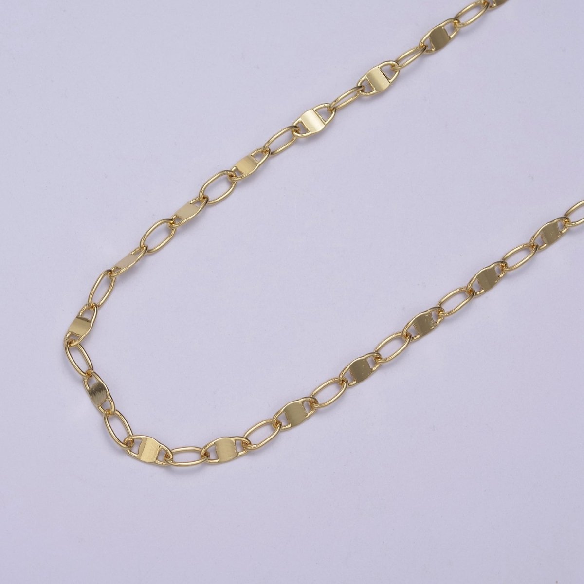 Dainty 24K Gold Filled Scroll Chain with 3mm Width in Gold & Silver, Unfinished Chain For Jewelry Making | ROLL-660, ROLL-661 Clearance Pricing - DLUXCA