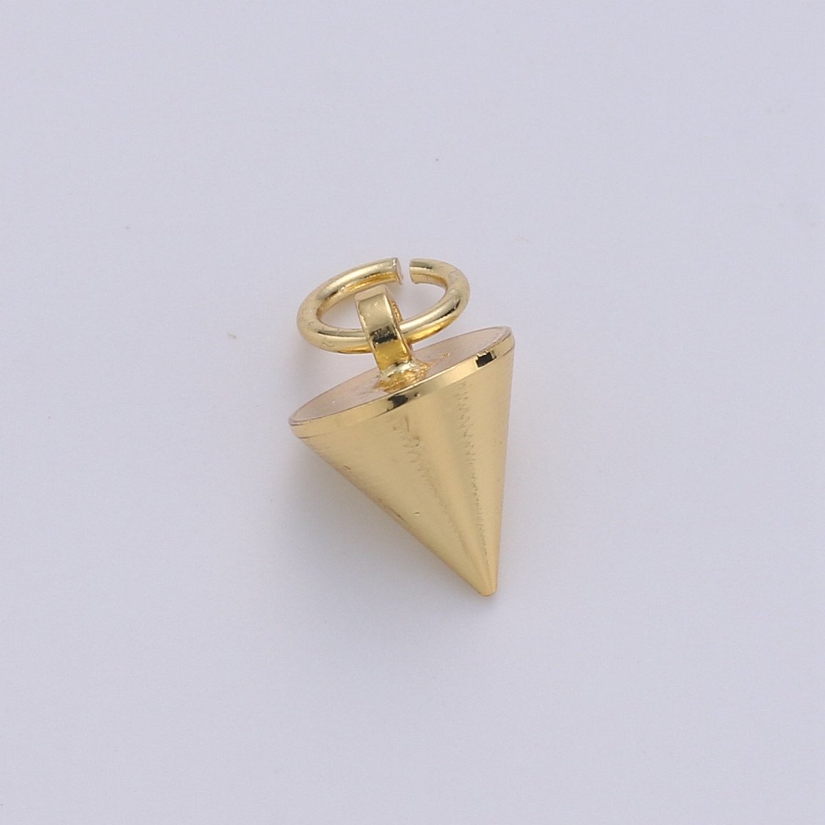 Dainty 24K Gold Filled Spike Charms,11x7mm Spike Pendants Conical Spike Charm,Drop Pendulum Pendant Stud Charm,Jewelry Finding K-800 - DLUXCA