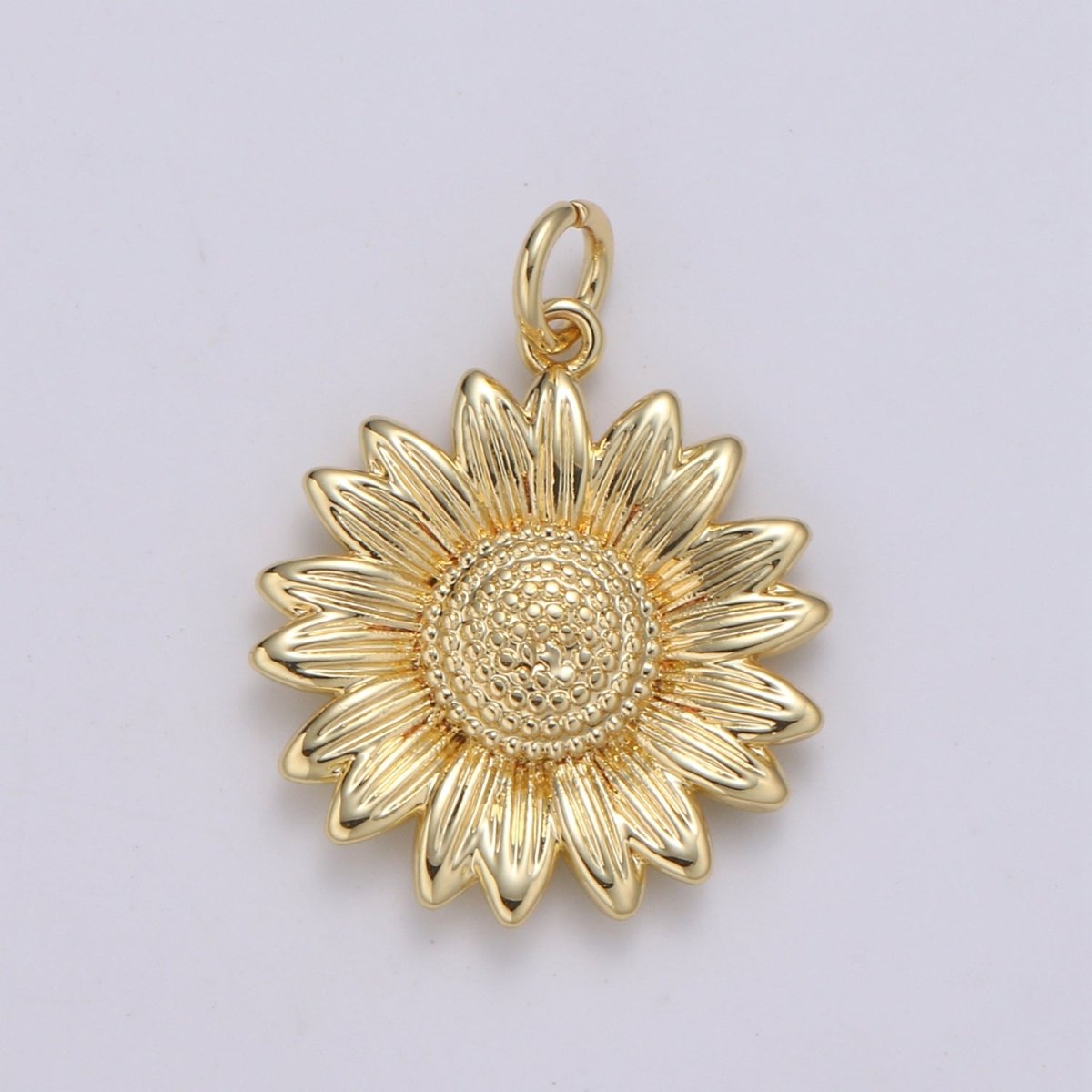 Dainty 24K Gold Filled Sun Flower Charm - E-136 - DLUXCA