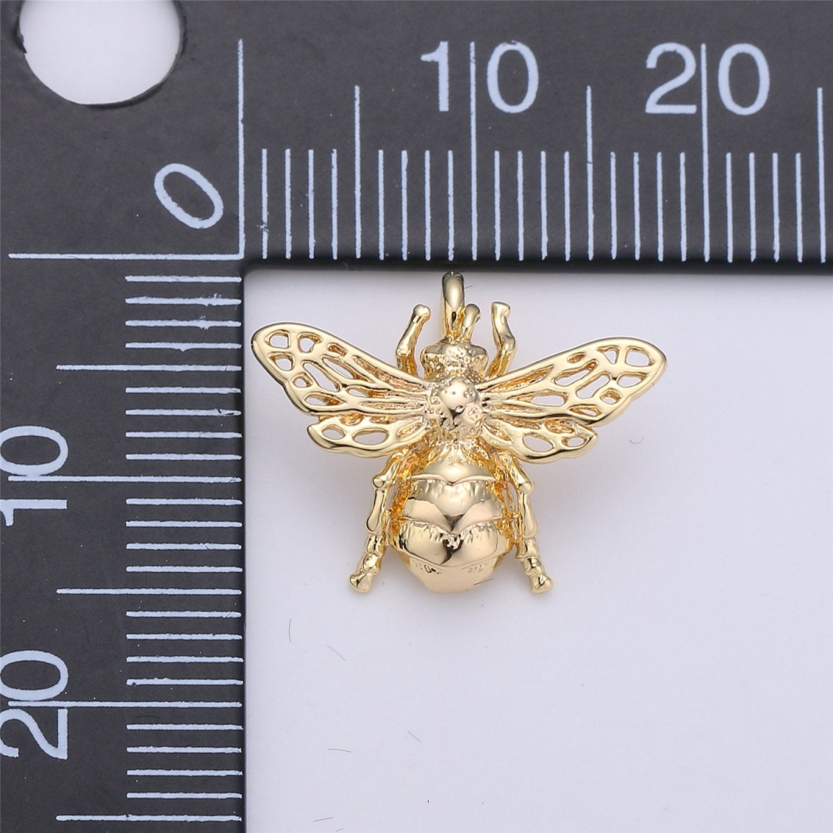 Dainty Bee Charms Gold Filled Insect Charm for Necklace Bracelet | C-654, D-168 - DLUXCA
