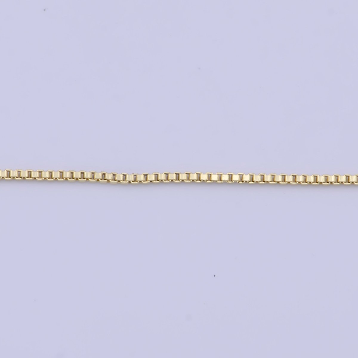 Dainty Box Chain 18" Ready to Wear 14k Gold Filled Box Chain with Lobster Clasp, Simple Everyday Layering Necklace | WA-1115 Clearance Pricing - DLUXCA