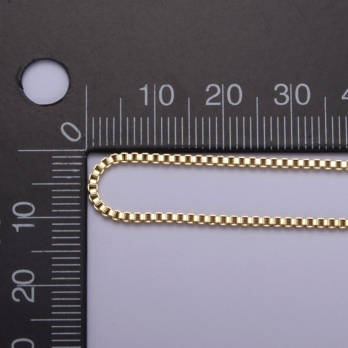 Dainty Box Chain 1mm width Chain Necklace 14K Gold Filled Ready to Wear 18" Long | WA-378 WA-706 Clearance Pricing - DLUXCA