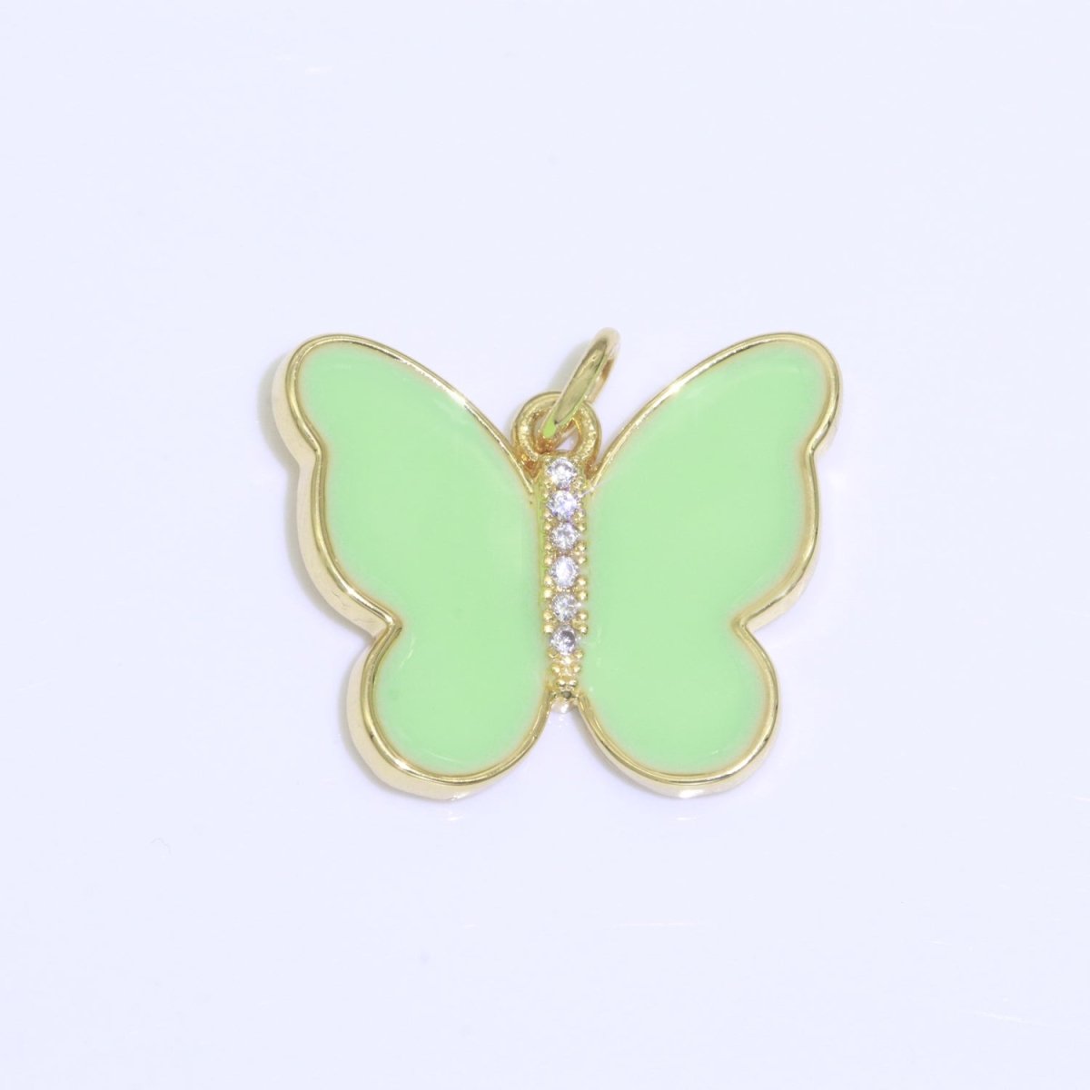 Dainty Butterfly Charm, Mini Gold Filled Monarch Charm for Necklace, Bracelet, Earring Charm Micro Pave Mariposa Jewelry Making M-460 - M-469 - DLUXCA