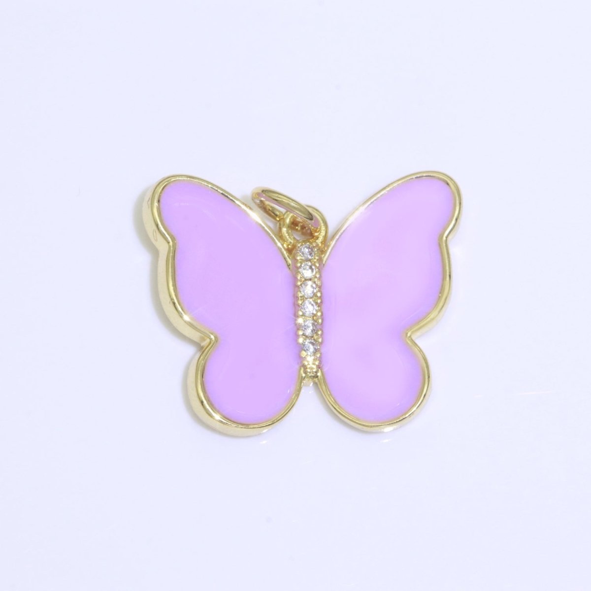 Dainty Butterfly Charm, Mini Gold Filled Monarch Charm for Necklace, Bracelet, Earring Charm Micro Pave Mariposa Jewelry Making M-460 - M-469 - DLUXCA