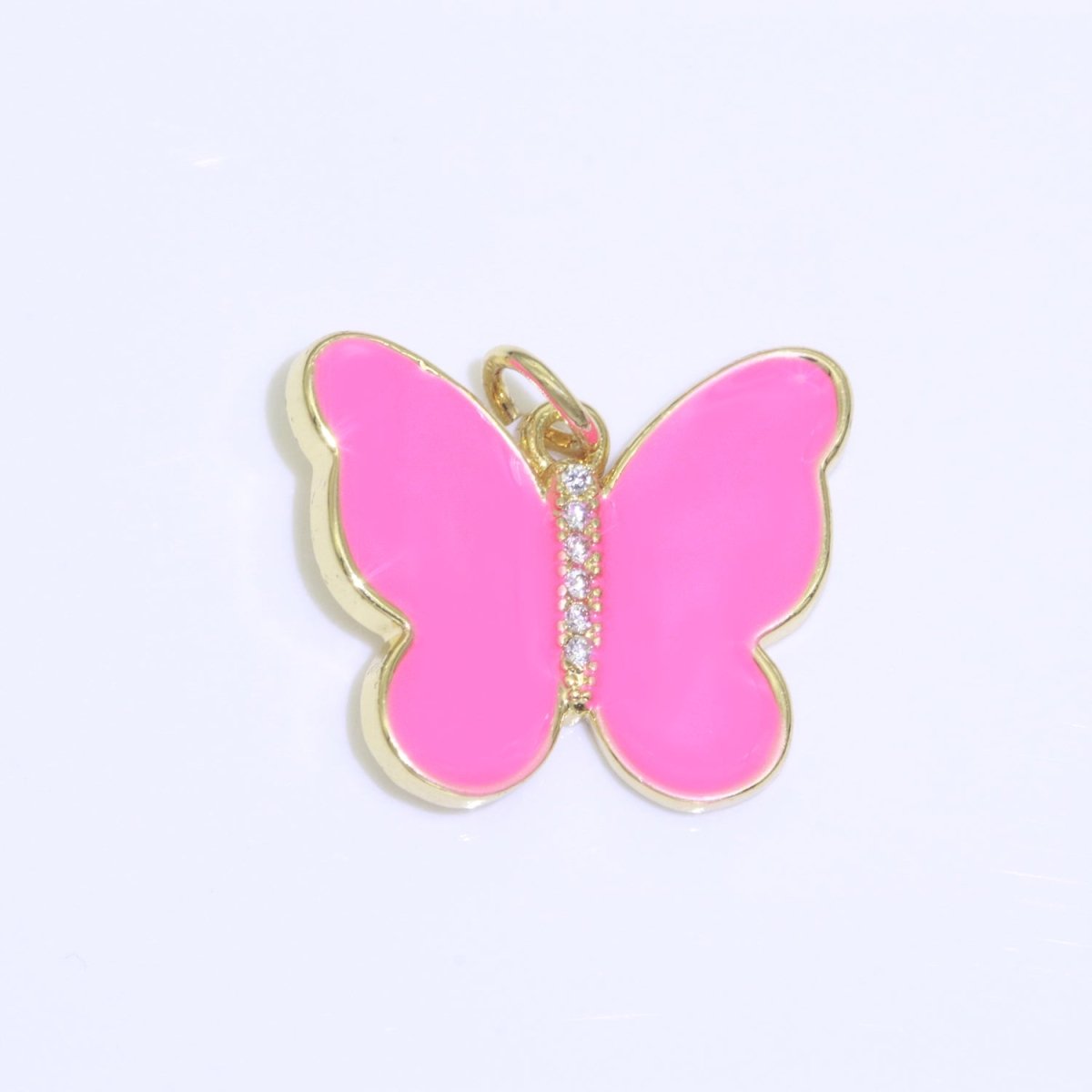 Dainty Butterfly Charm, Mini Gold Filled Monarch Charm for Necklace, Bracelet, Earring Charm Micro Pave Mariposa Jewelry Making M-460 - M-469 - DLUXCA