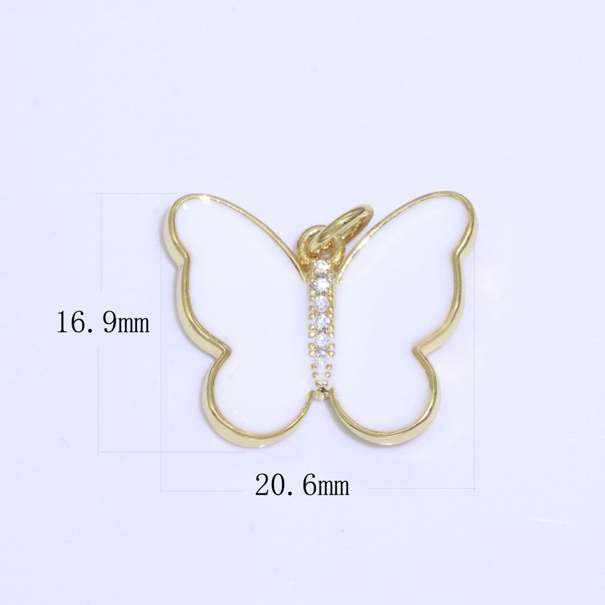 Dainty Butterfly Charm, Mini Gold Filled Monarch Charm for Necklace, Bracelet, Earring Charm Micro Pave Mariposa Jewelry Making M-460 - M-469 - DLUXCA