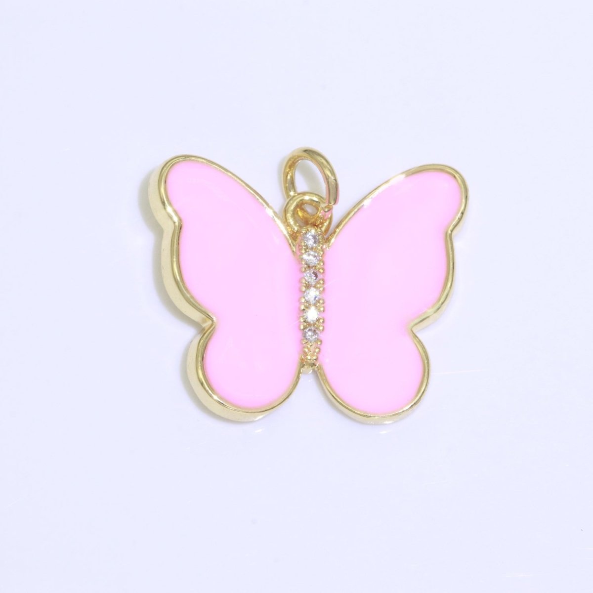 Dainty Butterfly Charm, Mini Gold Filled Monarch Charm for Necklace, Bracelet, Earring Charm Micro Pave Mariposa Jewelry Making M-460 - M-469 - DLUXCA