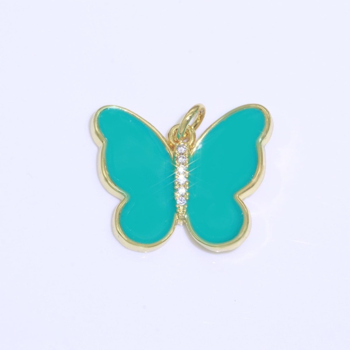 Dainty Butterfly Charm, Mini Gold Filled Monarch Charm for Necklace, Bracelet, Earring Charm Micro Pave Mariposa Jewelry Making M-460 - M-469 - DLUXCA