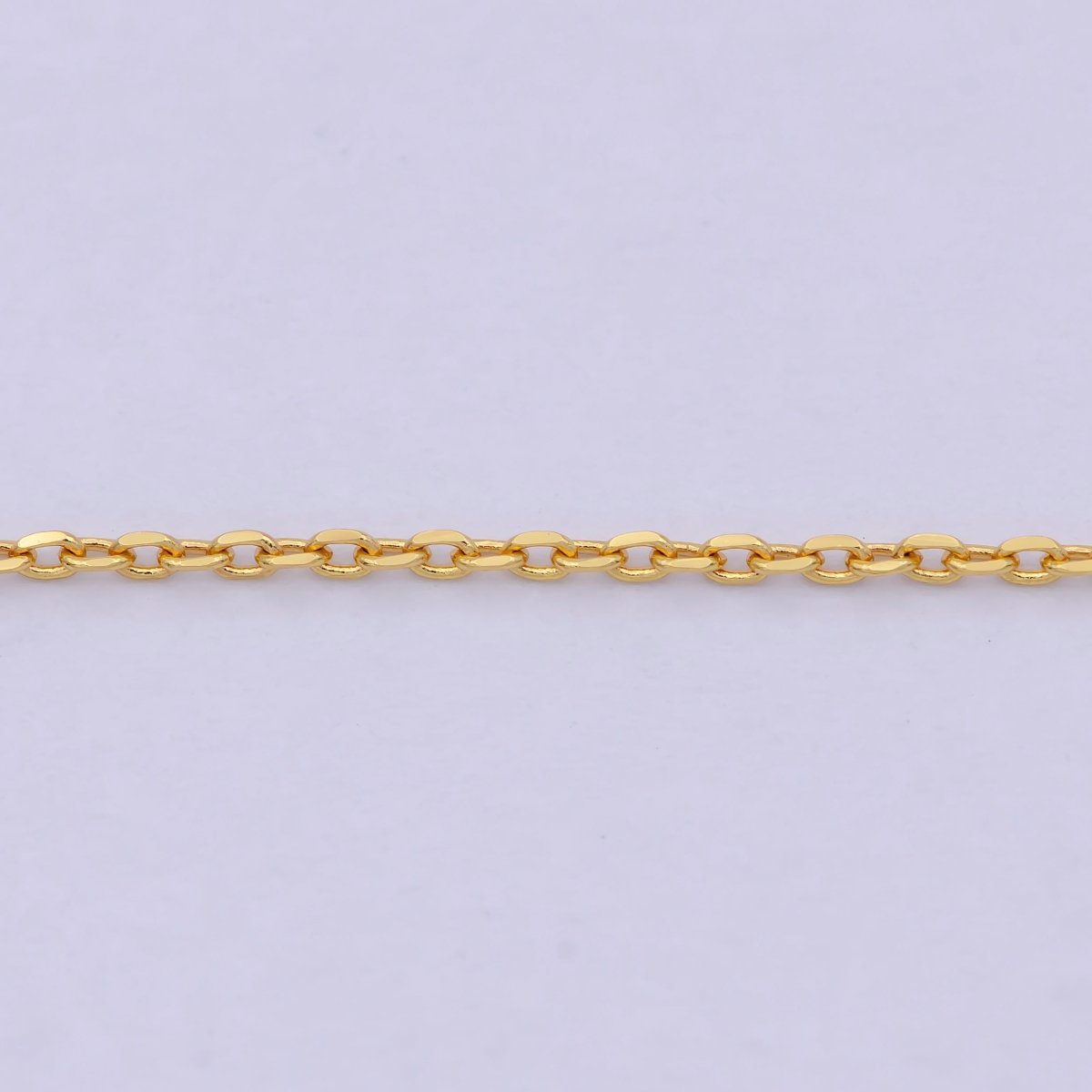 Dainty Cable Chain | 24K Gold Filled Cable Woman Necklace 17.5 inch | WA-797 Clearance Pricing - DLUXCA