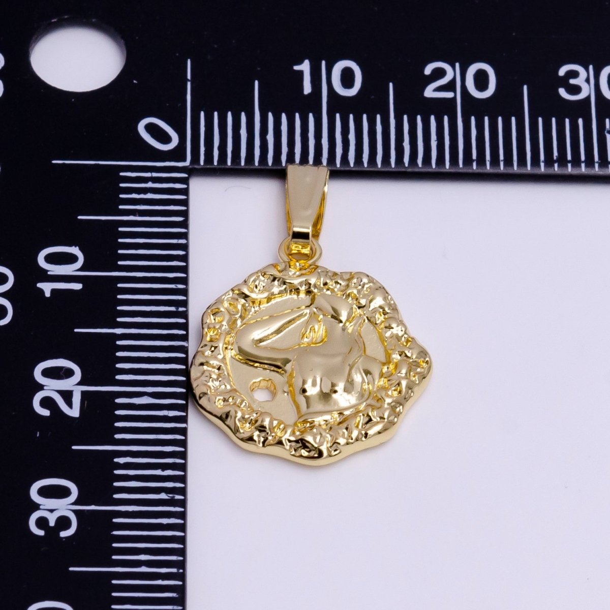 Dainty Cameo Pendant Abstract Rustic Woman Charm AA-748 - DLUXCA