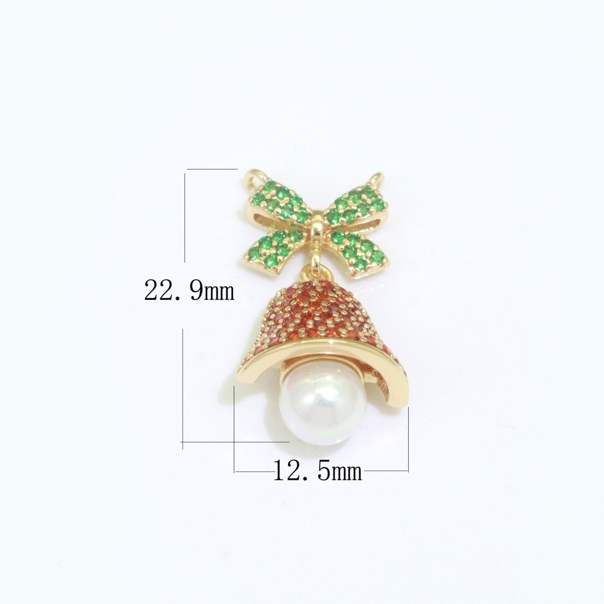 Dainty Christmas charms Micro Pave Holiday Collection Santa, Snow, Stocking, Snow man, Reindeer, Tree Pendant for DiY Jewelry Necklace Bracelet Earring Accessory F-902 F-903 M-594 - M-604 - DLUXCA