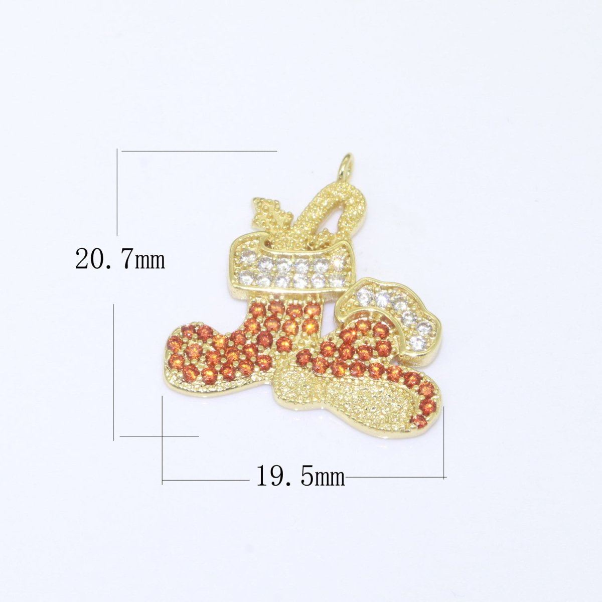 Dainty Christmas charms Micro Pave Holiday Collection Santa, Snow, Stocking, Snow man, Reindeer, Tree Pendant for DiY Jewelry Necklace Bracelet Earring Accessory F-902 F-903 M-594 - M-604 - DLUXCA