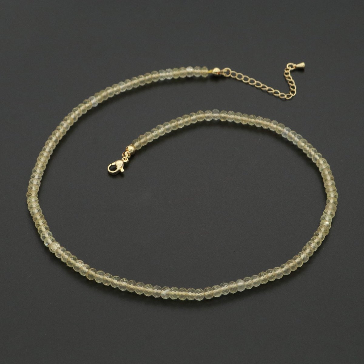 Dainty Citrine Necklace gemstone minimalist Jewelry beaded Healing Stone Necklace | WA-260 Clearance Pricing - DLUXCA