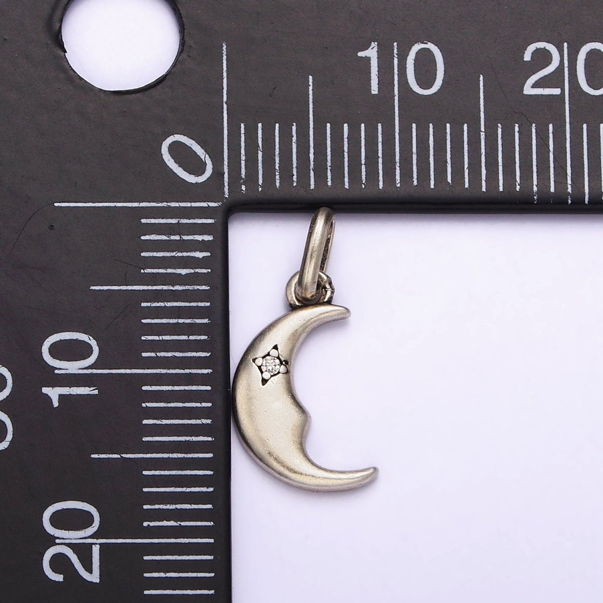 Dainty Crescent Moon Charm in 925 Sterling Silver Pendant Celestial Jewelry SL-332 - DLUXCA