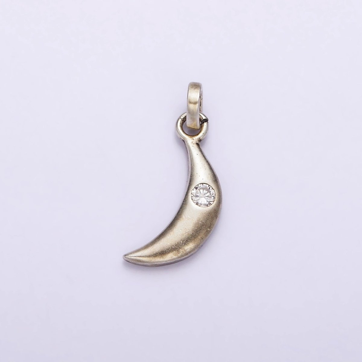 Dainty Crescent Moon Charm in 925 Sterling Silver Pendant Celestial Jewelry SL-336 - DLUXCA