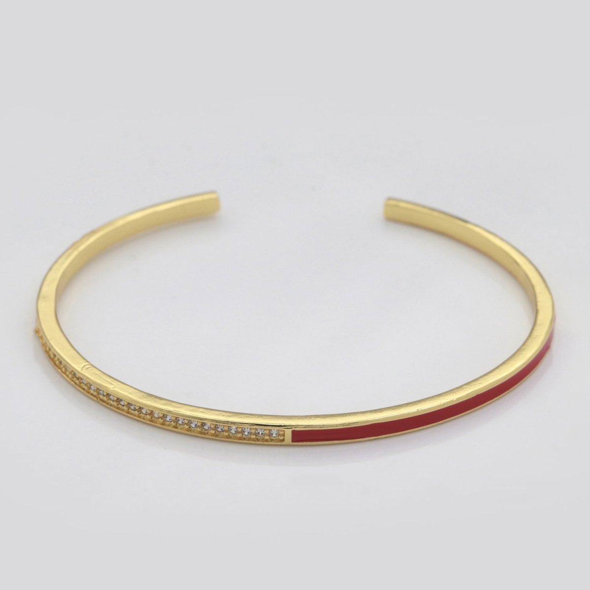 Dainty Cuff Bracelet Minimalist Bangle For Stacking Jewelry | WA-289 to WA-292 Clearance Pricing - DLUXCA