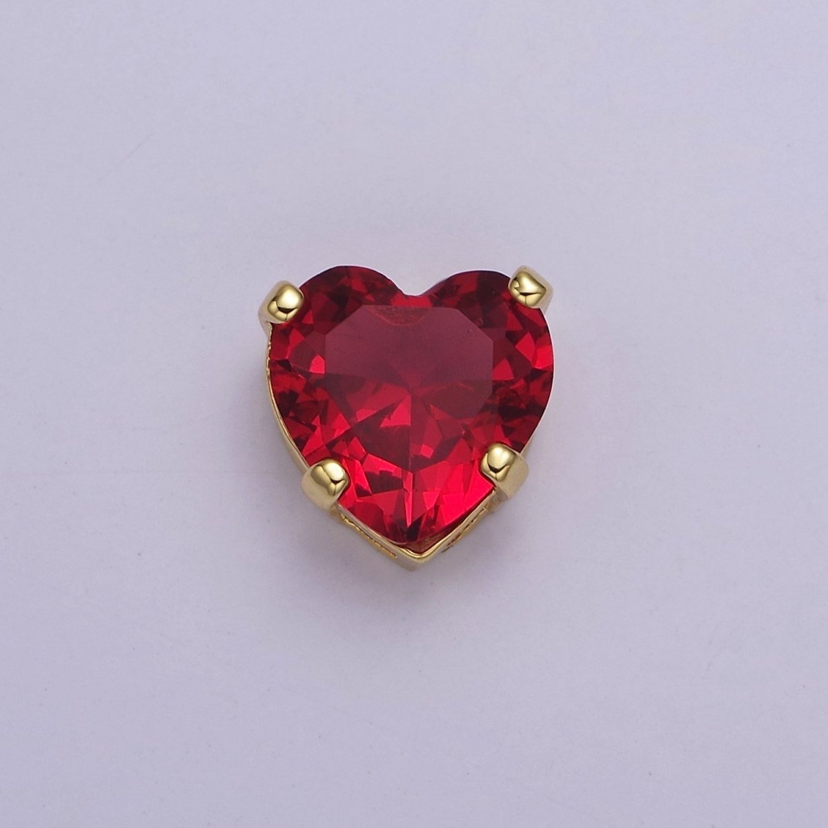 Dainty CZ Heart Spacer Bead, Gold Filled Heart Spacer Beads Pink Greem CZ Spacer Beads, Small Heart Spacers for Bracelet Necklace B-185 B-205 - DLUXCA