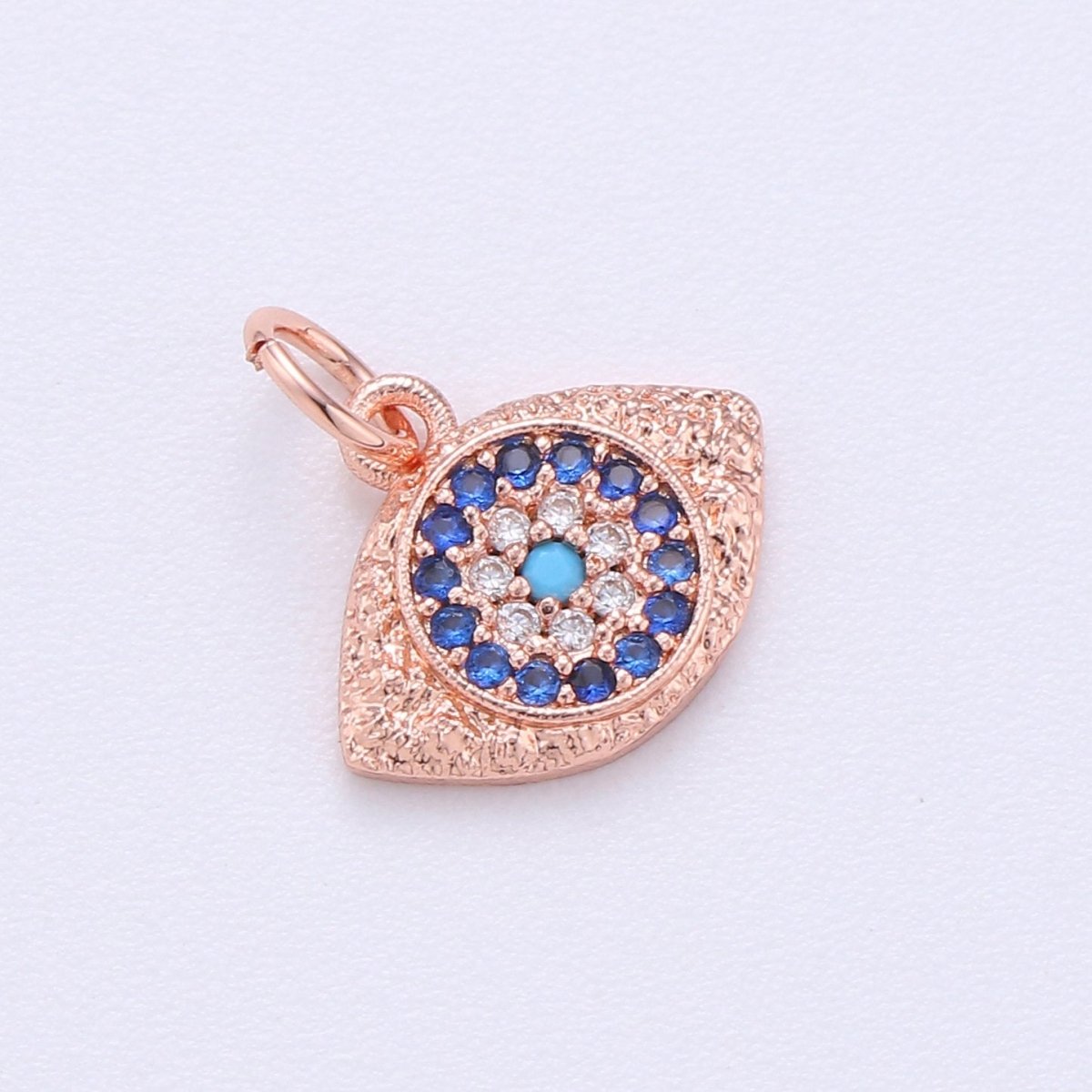 Dainty CZ Micro Pave Evil Eye Pendant in Gold Filled / Silver / Rose Gold / Black C-309 - C-402 - DLUXCA