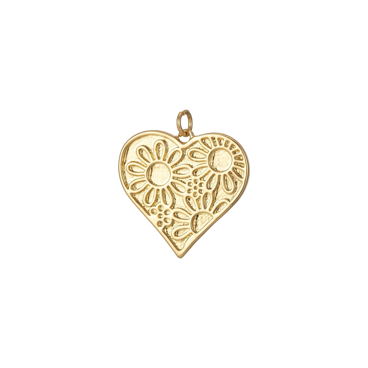 Dainty Daisy Flower Charm Enamel Heart Pendant Retro Design Inspired E-933 - E-936 - DLUXCA
