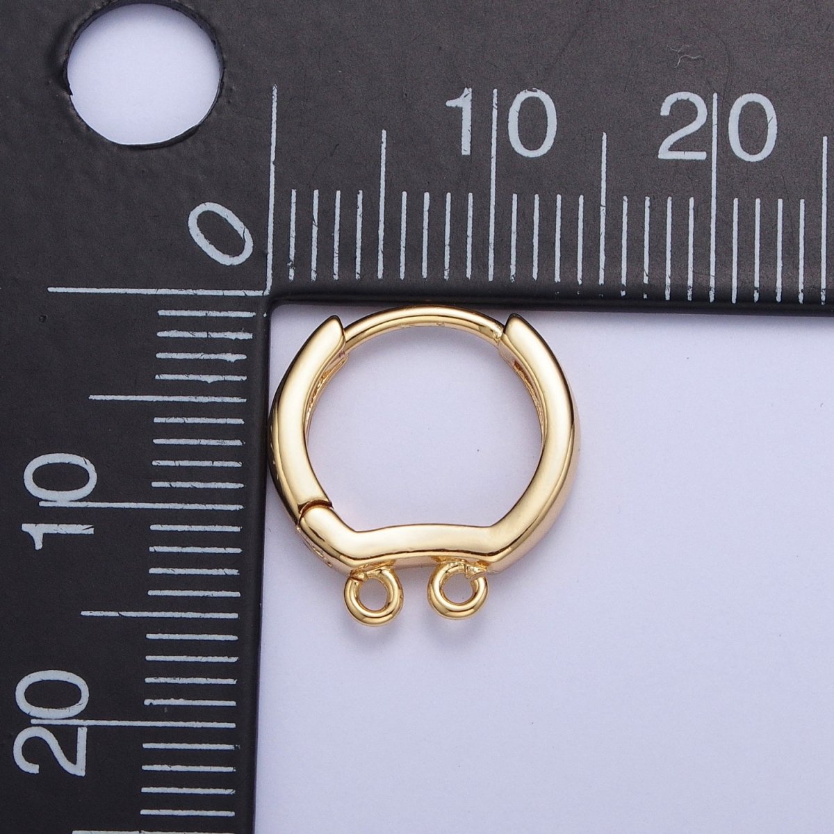 Dainty Double Open Link Loop Huggie Hoop Earrings Supply For Jewelry Making L-815 - DLUXCA