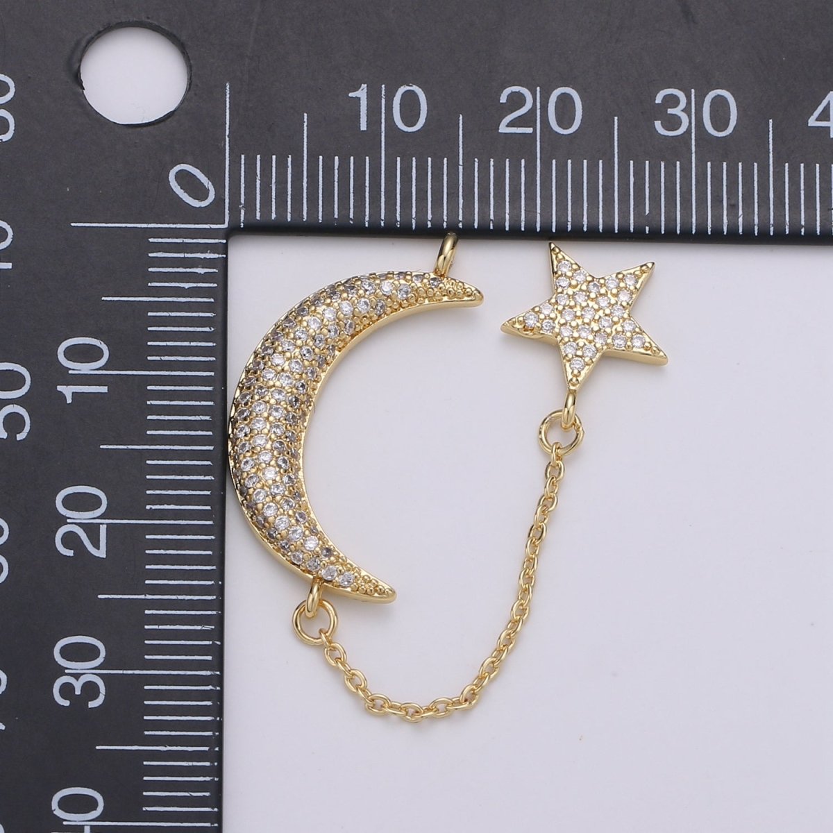 Dainty Elegant Celestial Moon and Star Charm L-112~L-113 - DLUXCA