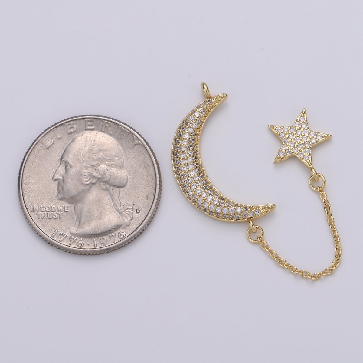 Dainty Elegant Celestial Moon and Star Charm L-112~L-113 - DLUXCA