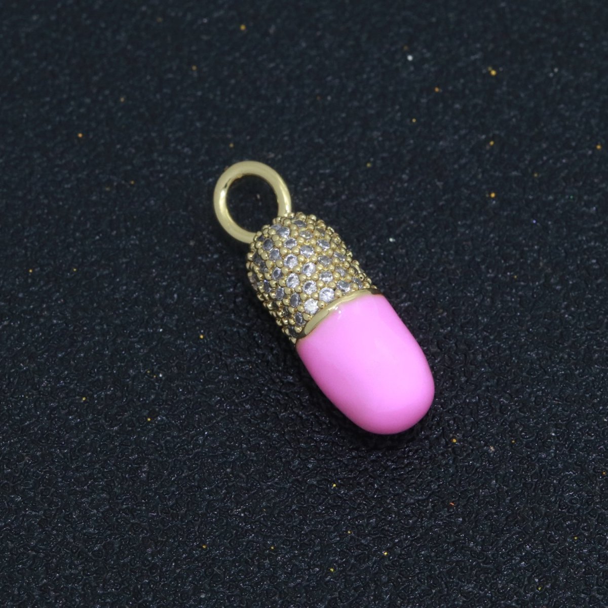 Dainty Enamel Capsule Pill CZ Cubic Zirconia Charm Pendant Fashion Y2K Jewelry Neon Colorful Women's Girl Party Necklace Pendant M-711 - M-718 - DLUXCA