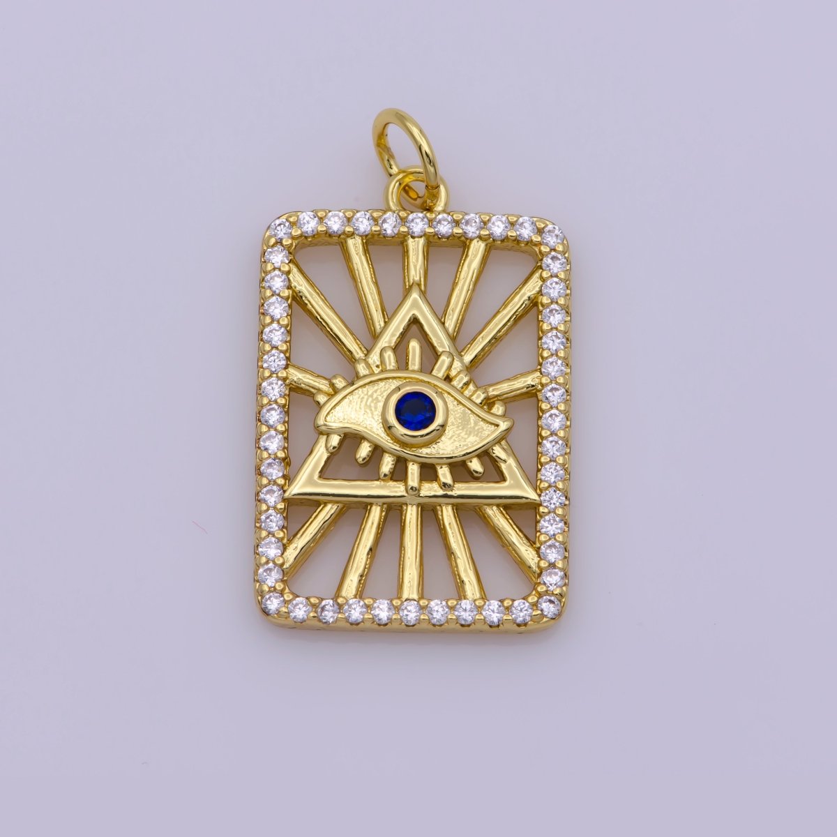 Dainty Eye All-Seeing-Eye of Providence Illuminati Charm Pendant Necklace eye of god Micro pave Charm for Bracelet layering necklace, M-840-M-841 - DLUXCA